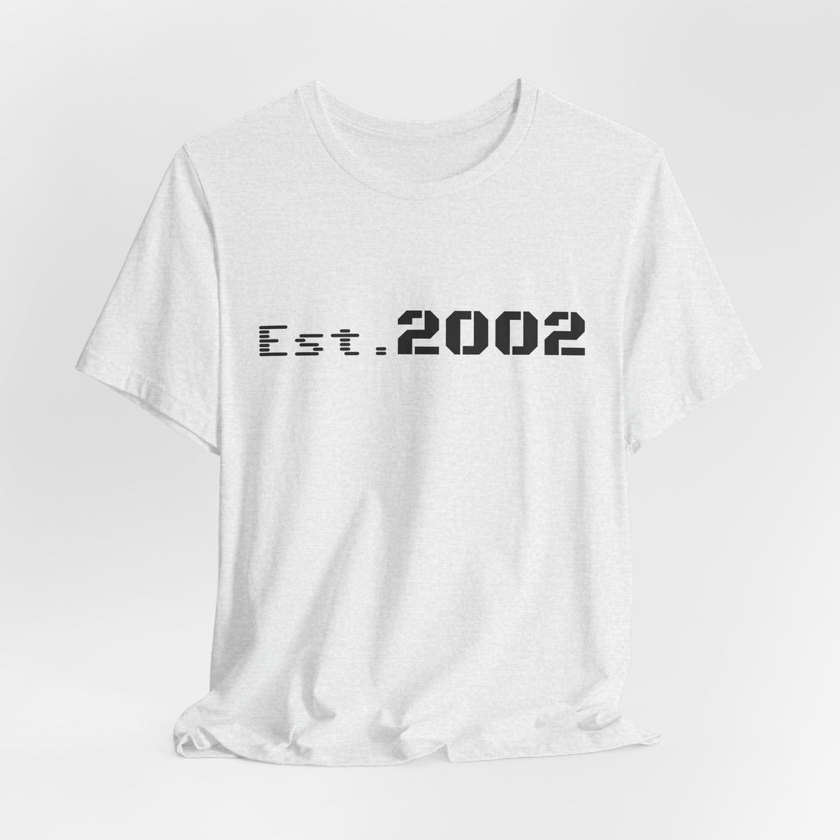Vintage Est. 2002 T-Shirt by Printify, celebrating the year established with classic design and comfortable fabric.