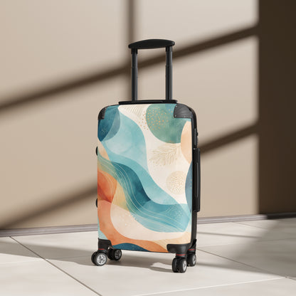 Autumn Mist Forest Suitcase — Scenic Fall Travel Luggage