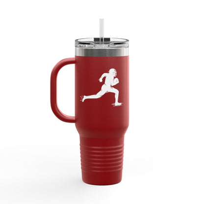 Football Player Coffee Tumbler, Insulated Travel Mug for Active Lifestyles, Sporty Drinkware for On-the-Go, Perfect Gift for Athletes
