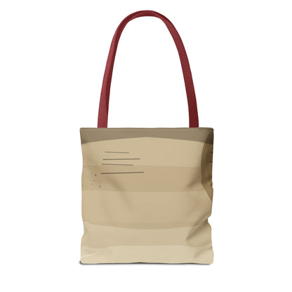 Abstract Neutral Waves Tote Bag | Geometric Circle Pattern