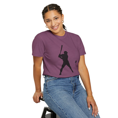 Unisex Baseball Silhouette Tee, Casual Wear, Sports Fan Apparel, Gift for Athletes, Summer Outing Outfit, Soft Cotton Shirt
