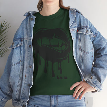 Edgy Graphic Tee - Dripping Lips Design - Unisex Heavy Cotton Tee