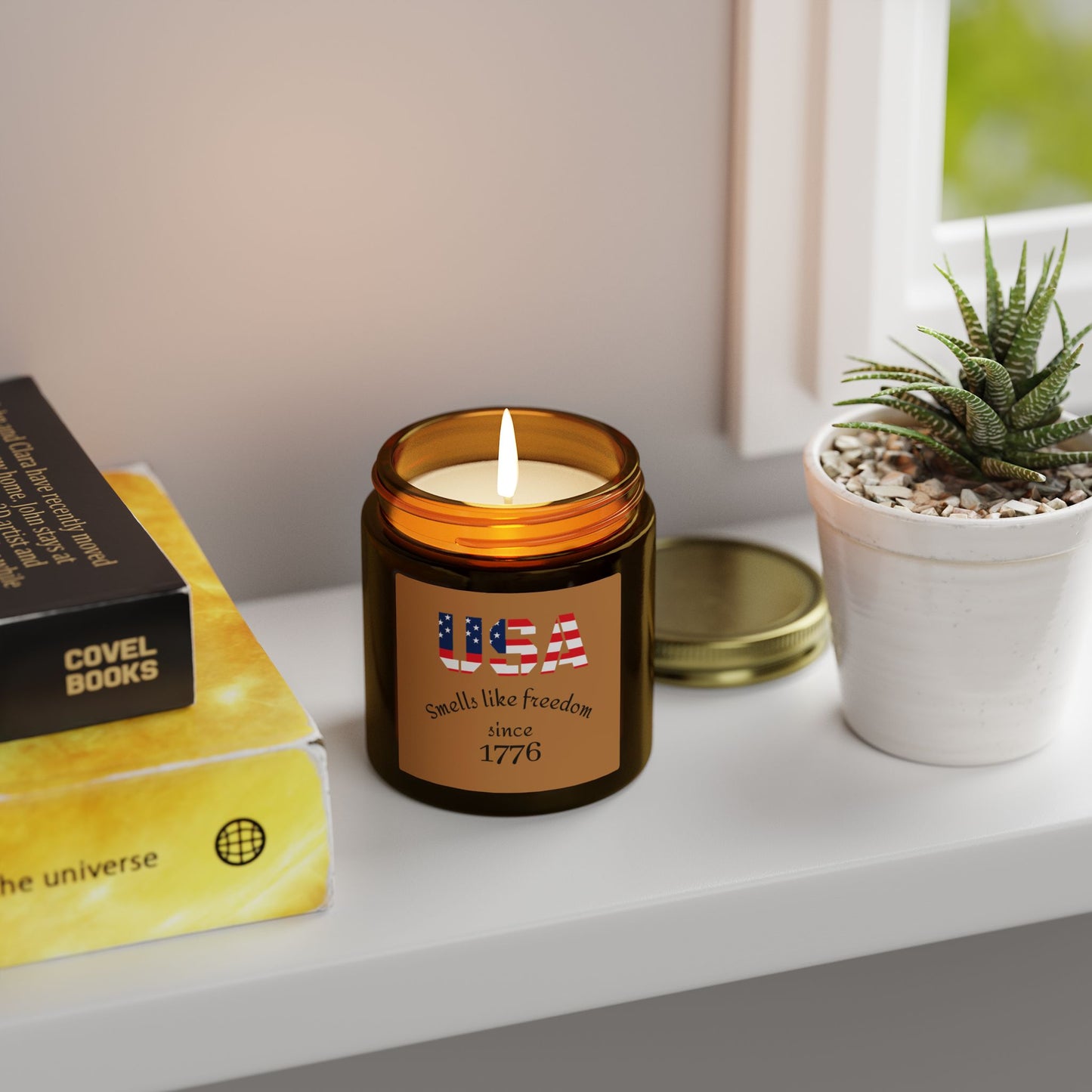 USA Freedom Scented Candles - Smells Like Freedom Since 1776, Home Decor, Patriotic Gifts, Independence Day, Relaxation, Eco-Friendly [...]