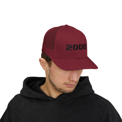 2000 Vintage Snapback Trucker Cap, Retro Baseball Hat, Birthday Gift, Stylish Outdoors Hat, 90s Nostalgia Cap - TRV