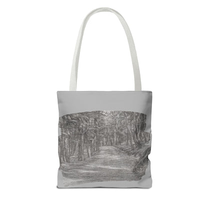 Scenic Path Tote Bag, Reversible Tote, Eco-Friendly Shopper, Outdoor Adventure Bag, Gift for Nature Lovers, Stylish Carryall - TRV