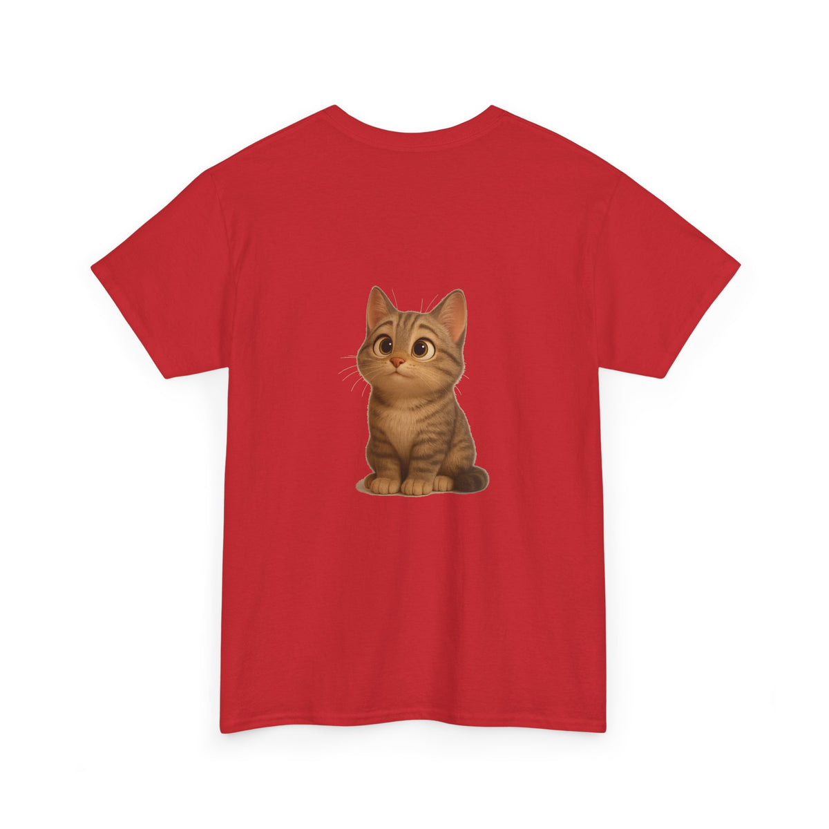 Brown kitten graphic T-shirt for cat lovers, featuring a cute kitten design on a comfortable Printify T-shirt.