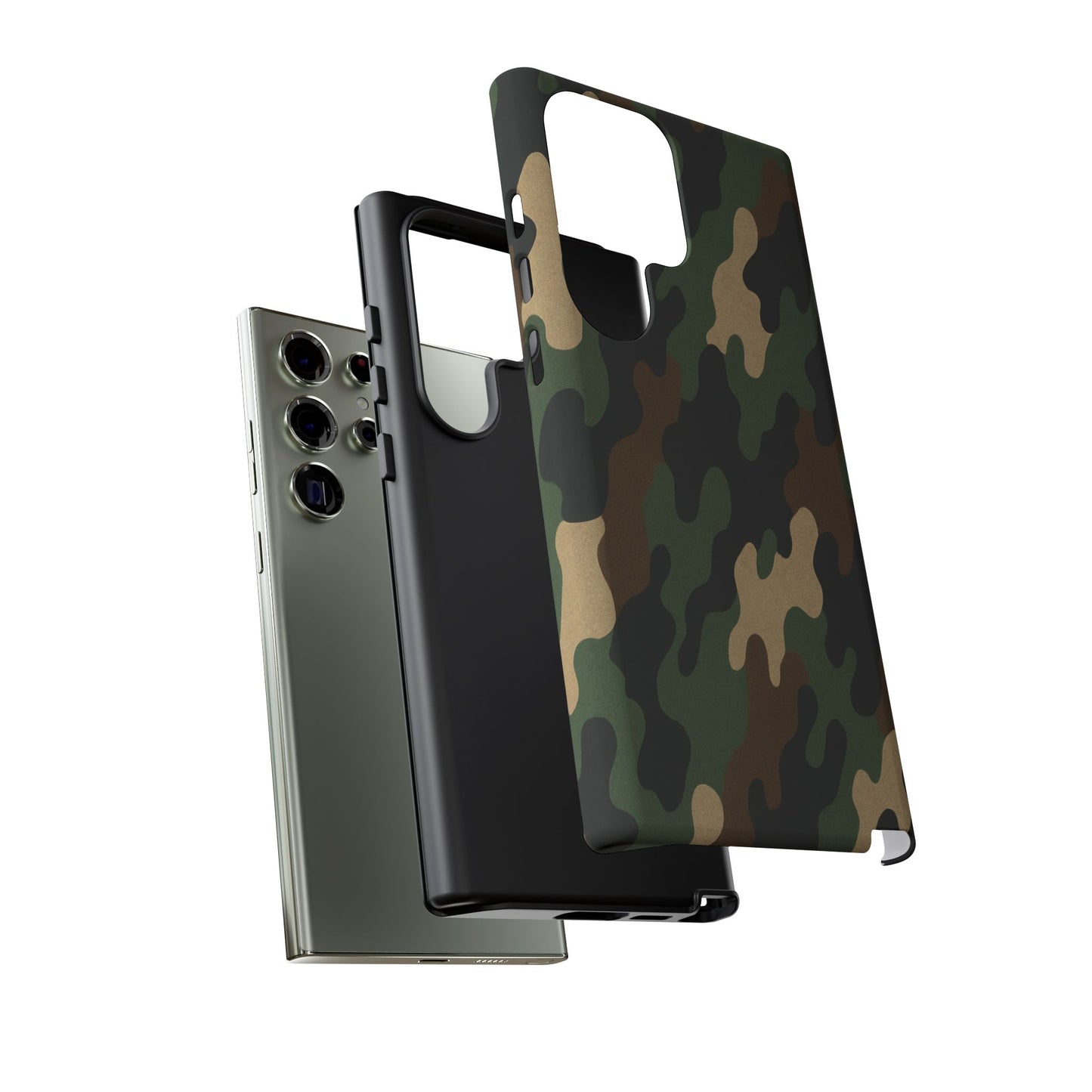 Camouflage tough phone case by Printify, rugged camo design with protective features for durable smartphone coverage.