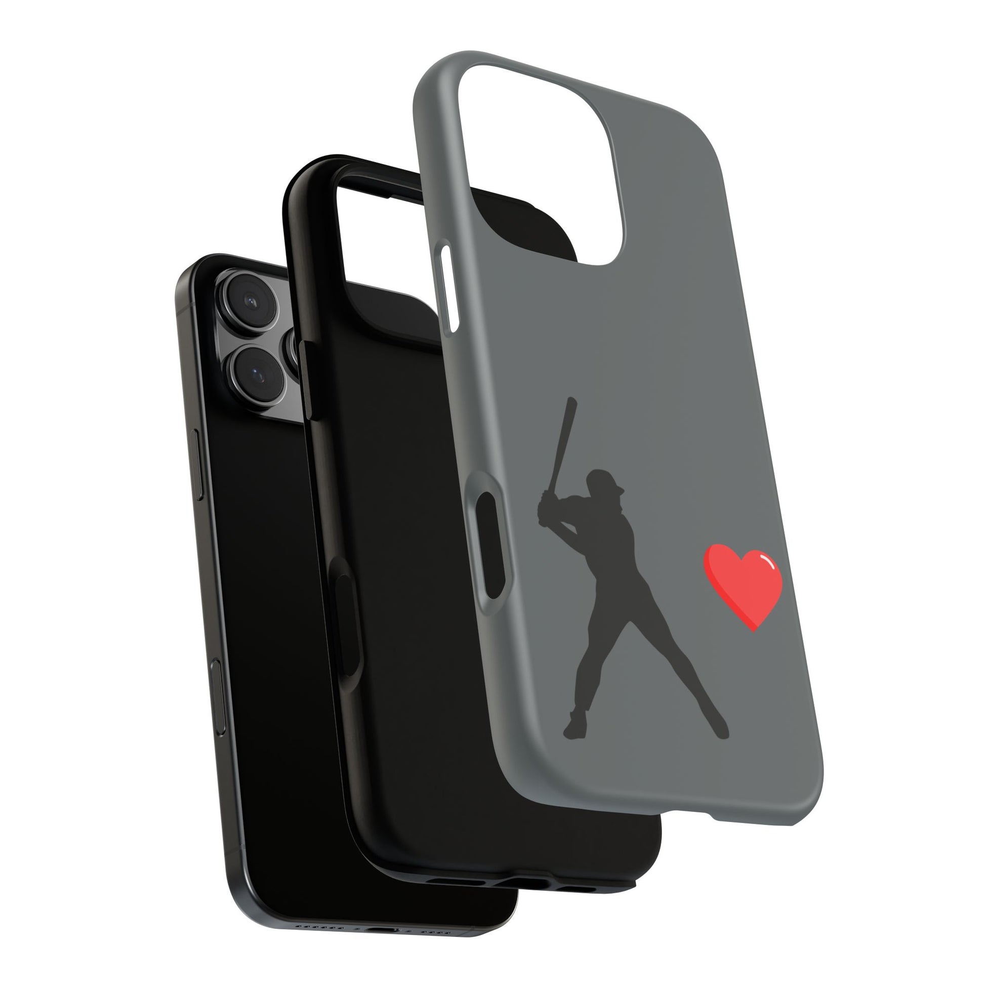Printify Baseball Love phone case featuring sports-themed design, durable protective cover for sports lovers and Father's Day gift.