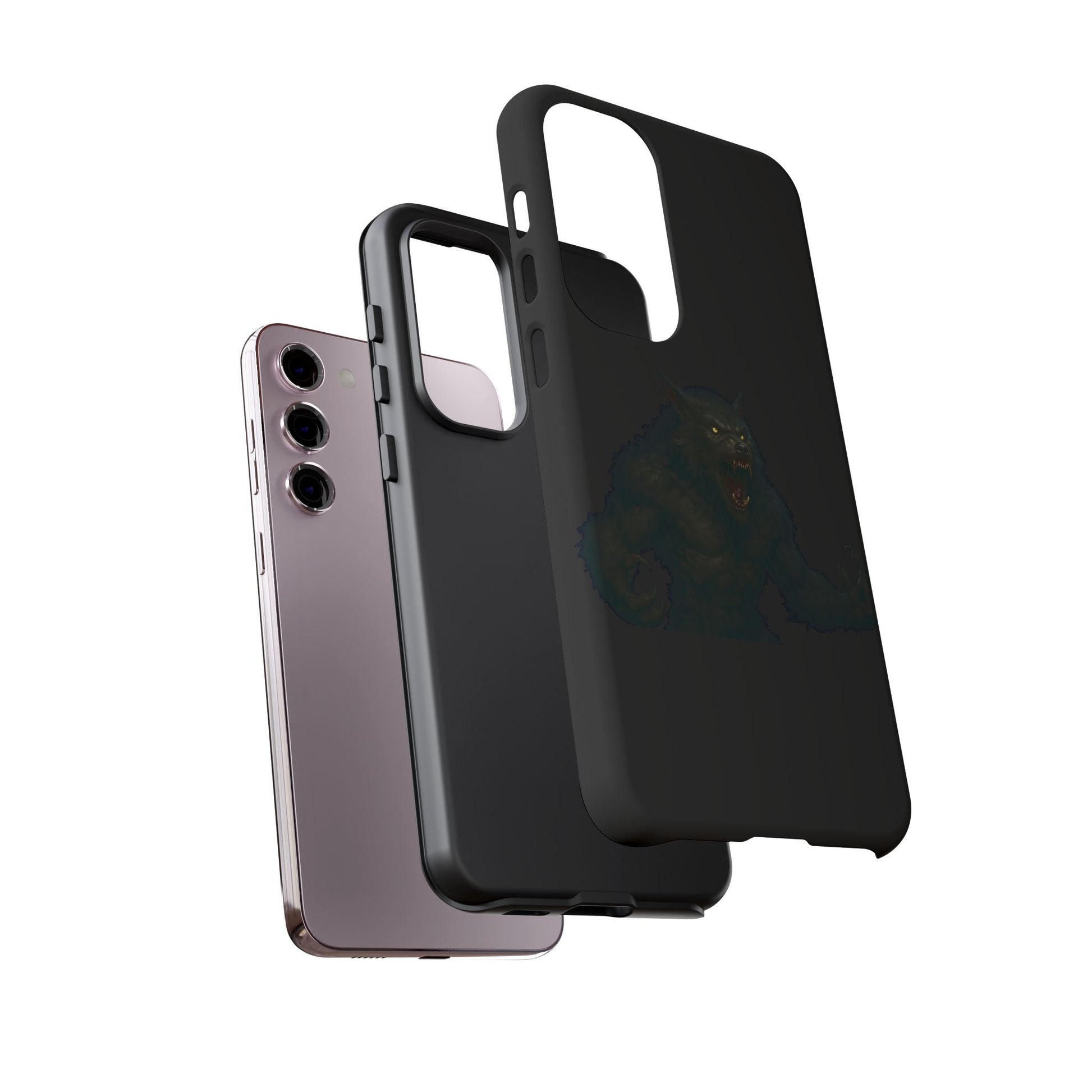 Werewolf Phone Case, Tough Cases, Black Panther Design, Gift for Animal Lovers, Phone Accessories, Fierce Phone Protection - TRV