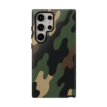 Camo Tough Printify phone case in military green with rugged protective design for durable smartphone coverage.