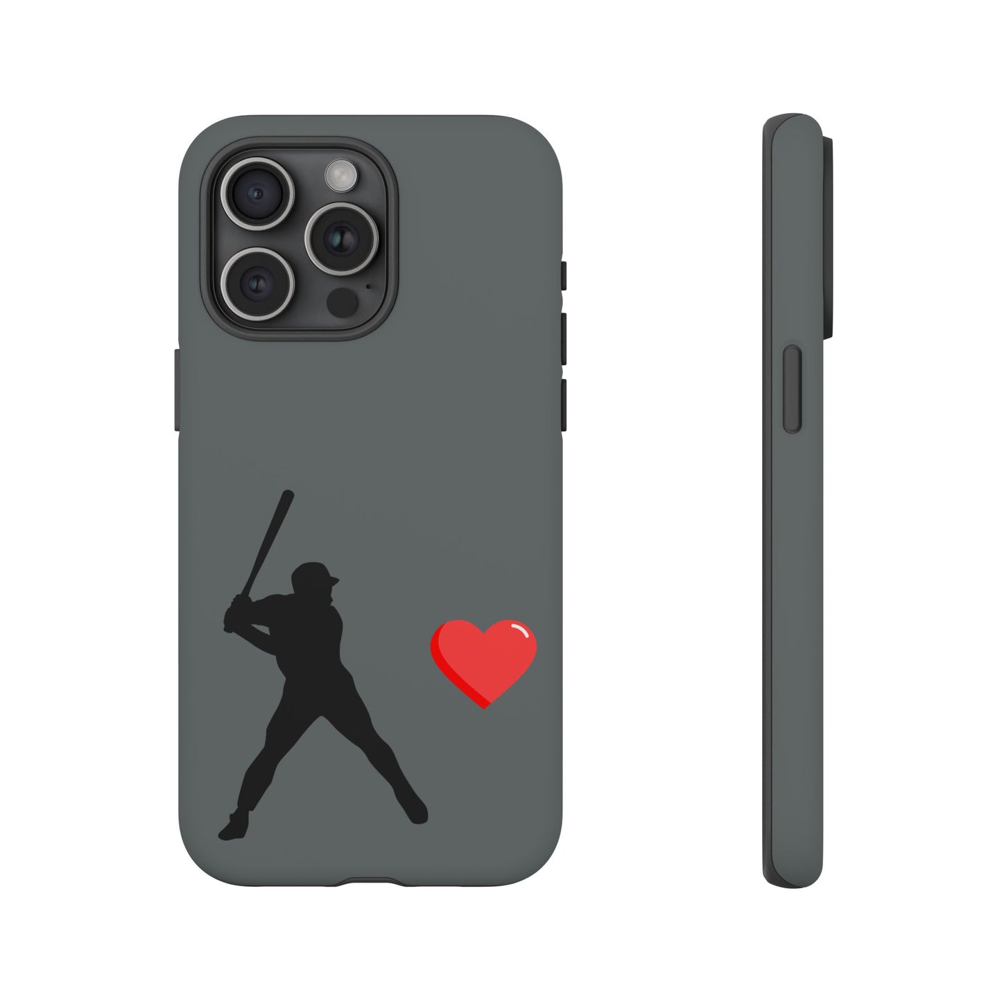 Printify Baseball Love phone case with sports-themed design, durable protective cover for sports fans and Father's Day gift.