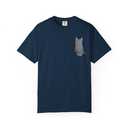 Whimsical Cat Pocket T-Shirt for Cat Lovers - TRV