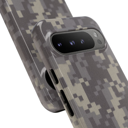 Camouflage tough phone case by Printify with rugged digital camo design, protective cover for smartphone, durable and stylish.