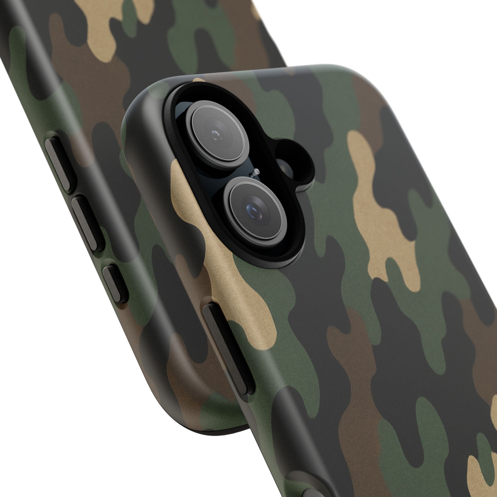 Camouflage tough phone case by Printify with rugged camo design, protective and durable for smartphones.