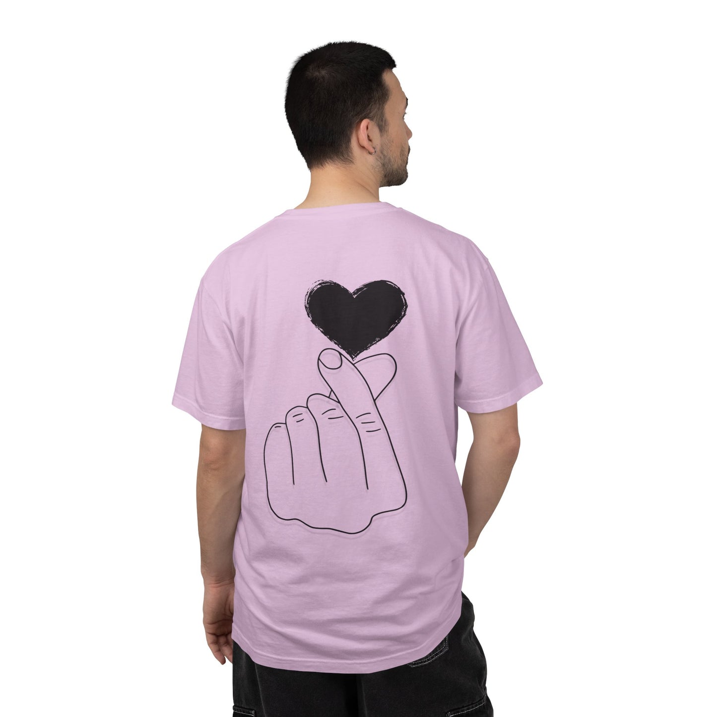 Unisex Garment-Dyed T-Shirt with Heart Design | Casual Trendy Wear for All Occasions