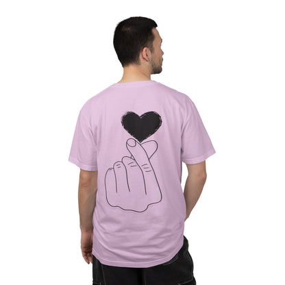 Unisex Garment-Dyed T-Shirt with Heart Design | Casual Trendy Wear for All Occasions