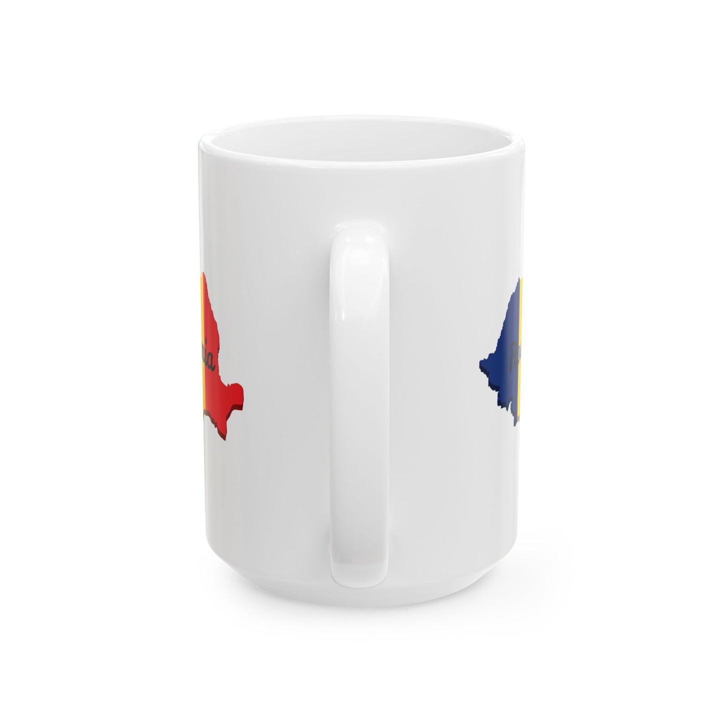 Romania Flag Ceramic Mug, Unique Coffee Cup, Travel Souvenir, Gift for Romanians
