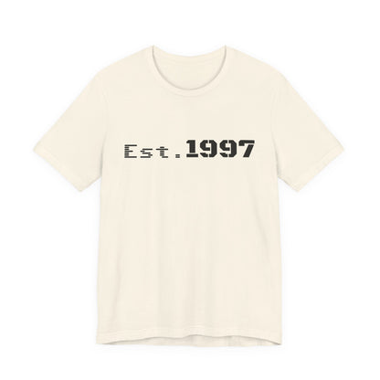 Vintage 1997 Established T-Shirt by Printify featuring a classic design and comfortable cotton fabric.