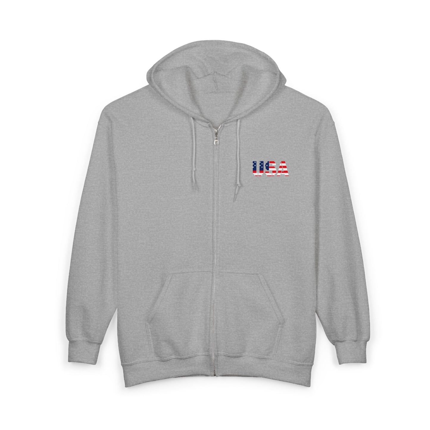 USA Flag Full‑Zip Hoodie — American Patriotic Zip-Up Sweatshirt