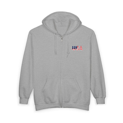 USA Flag Full‑Zip Hoodie — American Patriotic Zip-Up Sweatshirt