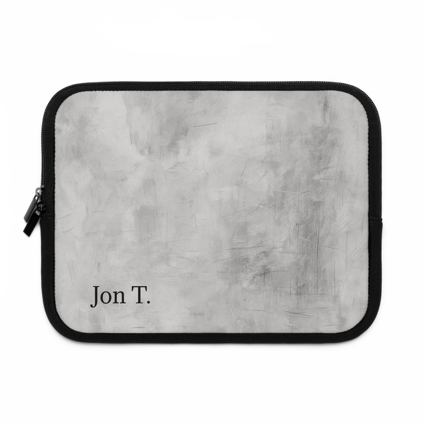 Personalized Minimal Marble Name Laptop Sleeve | Monogrammed Tech Case - TRV