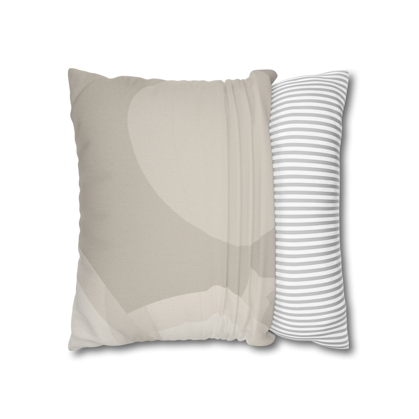 Neutral Abstract Swirl Pillowcase | Square Pillowcase, Spun Polyester