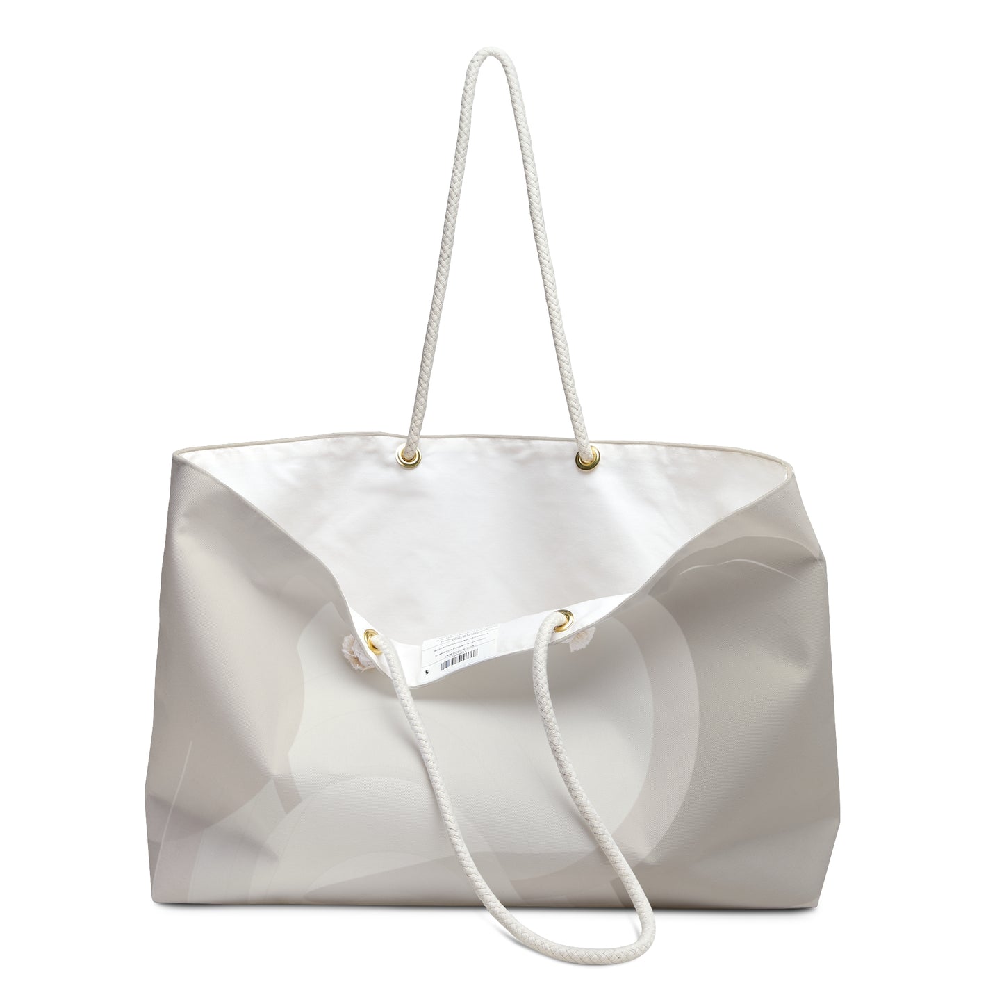 Neutral Circle Pattern Weekender Bag | Abstract Minimal Beach Tote