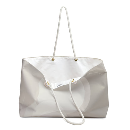 Neutral Circle Pattern Weekender Bag | Abstract Minimal Beach Tote