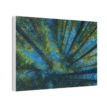 Forest Canopy Canvas Print — Upward View Trees Wall Art (Stretched Canvas 0.75")