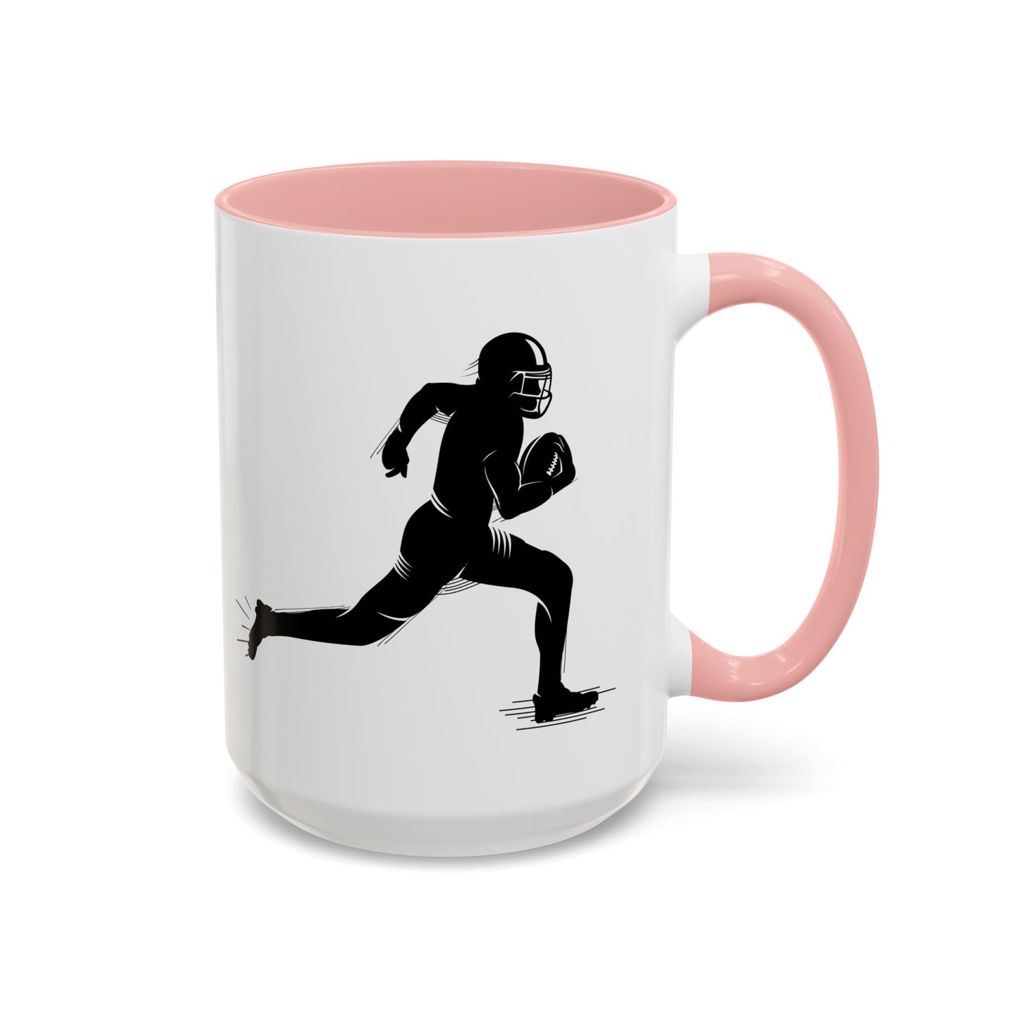 Football Player Themed Accent Coffee Mug, Sports Fan Gift, Unique Mug for Athletes, Coffee Lover, Game Day Essential - TRV
