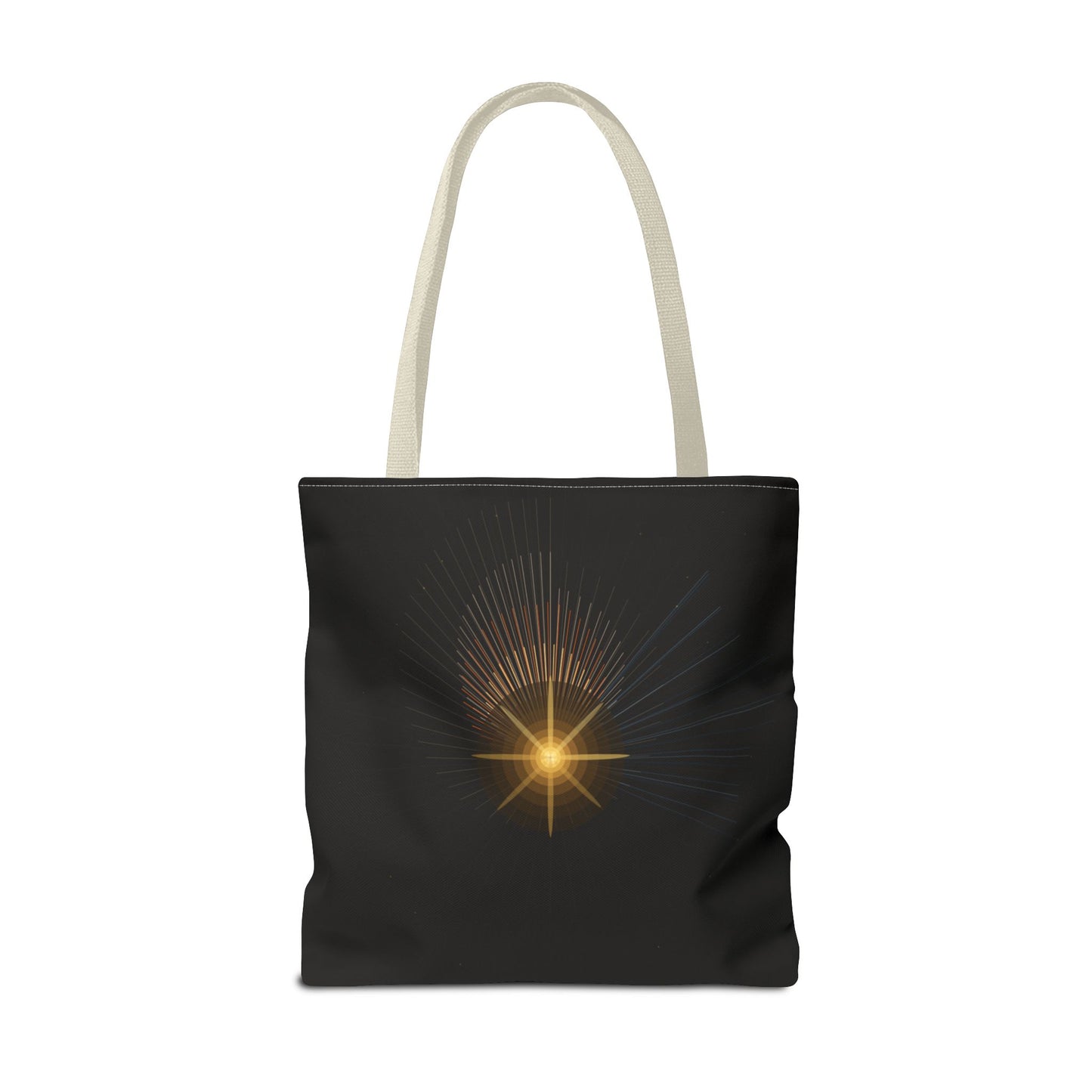 Radiant Starburst Tote Bag | Golden Light Celestial Design - TRV