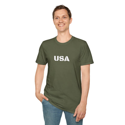 USA Unisex Softstyle T-Shirt, Casual Tee, Patriotic Apparel, Independence Day Gift, Everyday Wear, Comfortable Fashion