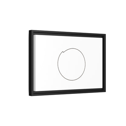 Framed matte canvas wall art featuring a minimal circular line design, by Printify, ideal for modern home decor.