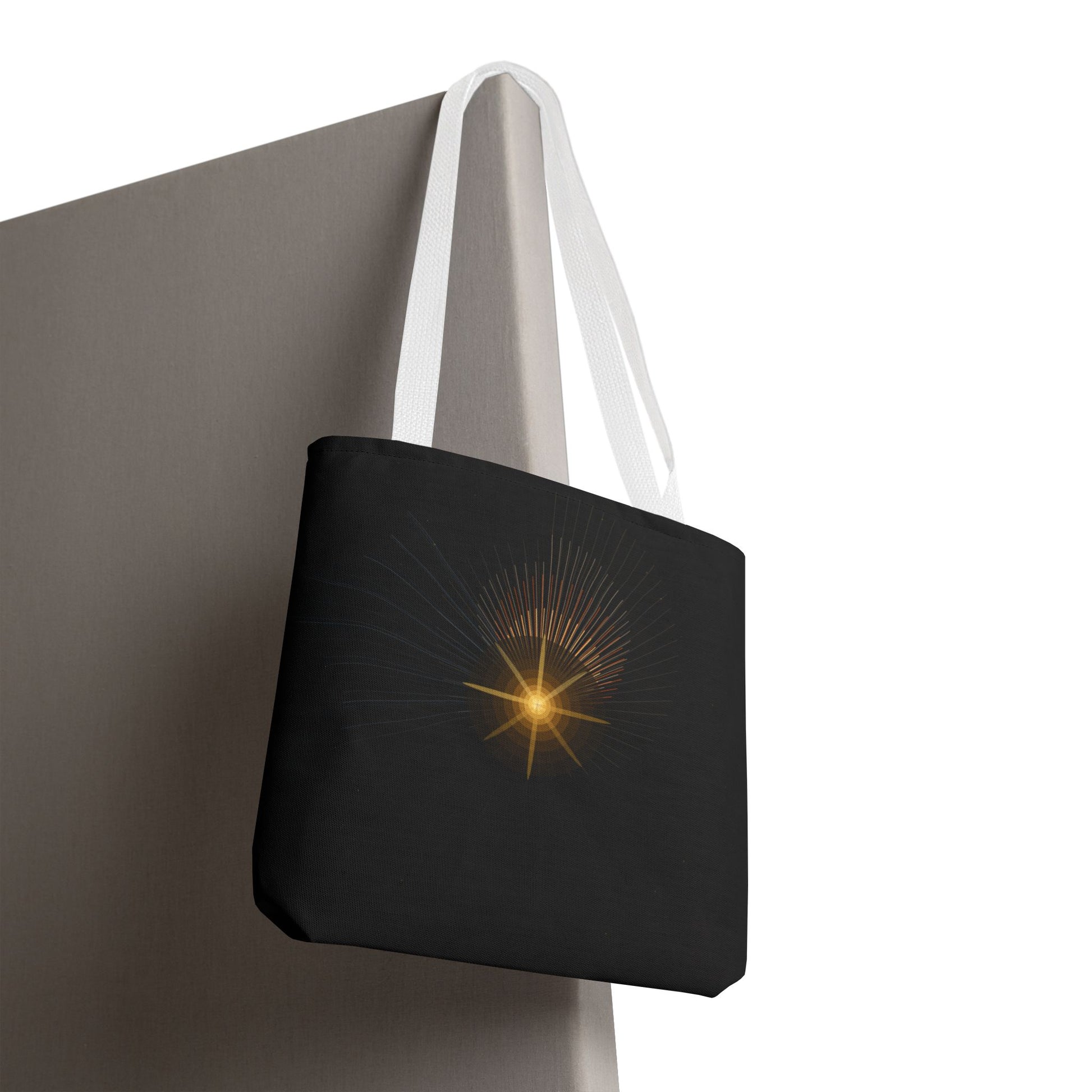 Radiant Starburst Tote Bag | Golden Light Celestial Design - TRV