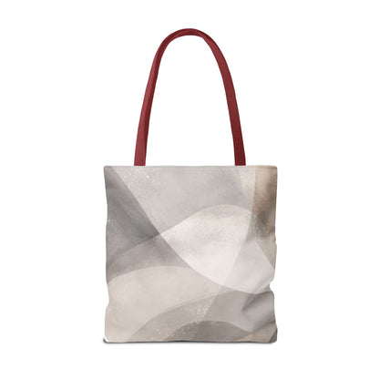 Neutral Abstract Watercolor Waves Tote Bag | All-Over Print