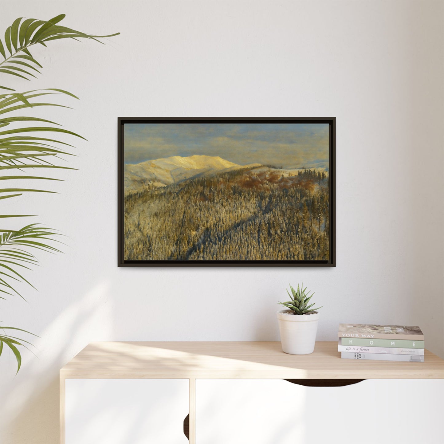 Framed Mountain Canvas Art, Perfect for Home Decor, Nature Wall Art, Gift for Nature Lovers, Cozy Atmosphere - TRV