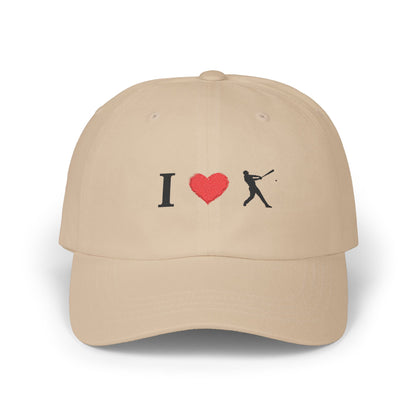 I Love Baseball Dad Cap, Sporty Hat for Dads, Baseball Lover Gift, Father's Day Gift, Casual Everyday Wear - TRV
