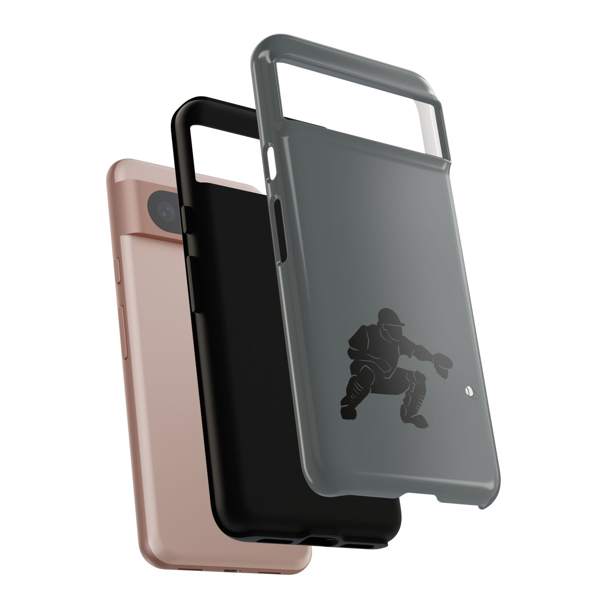Printify baseball catcher phone case, tough protective cover with detailed catcher design for smartphones.
