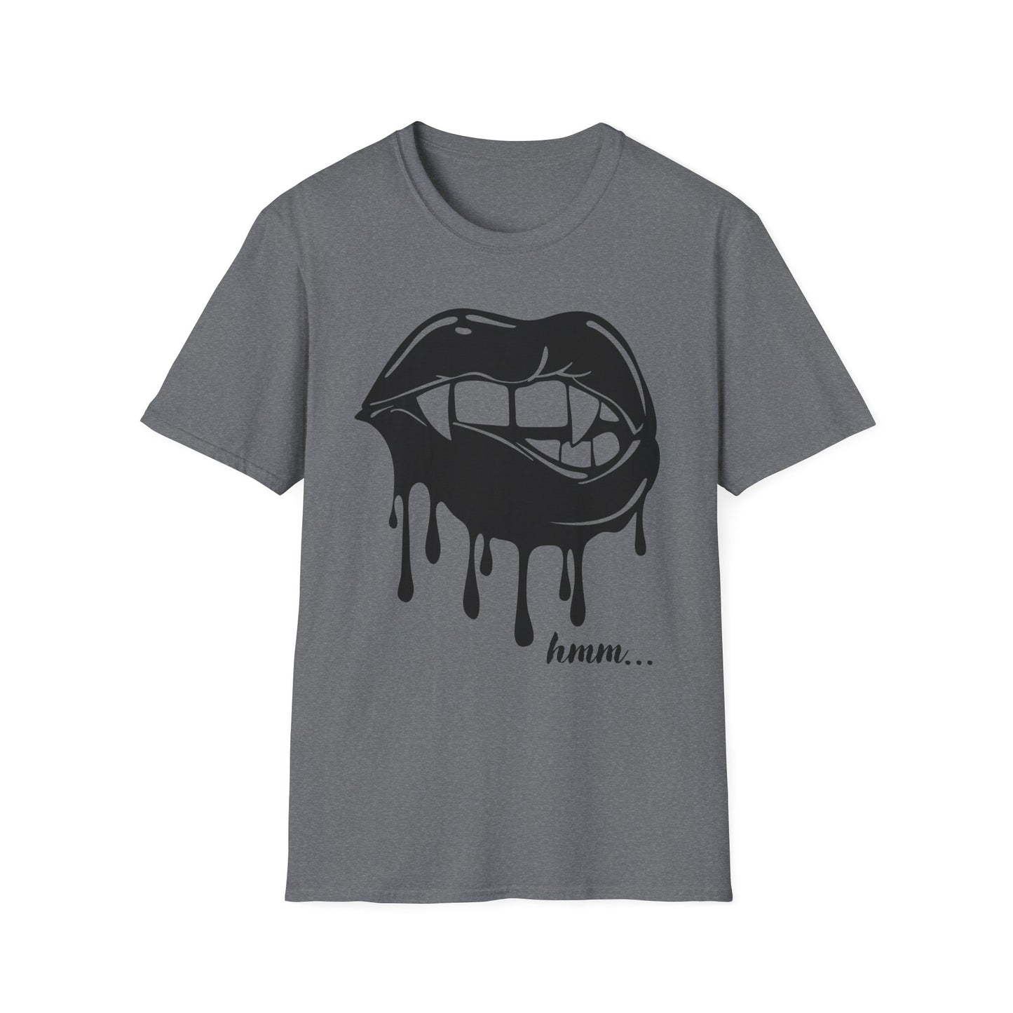 Edgy Graphic Unisex T-Shirt - Dripping Mouth Design, Cool Tee, Trendy Shirt, Hipster Top, Streetwear, Alternative Fashion, Holiday Gift