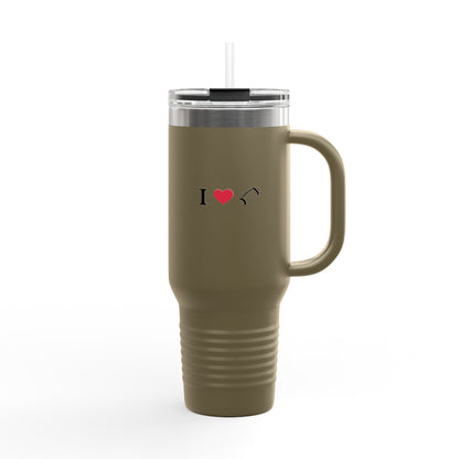 I Love Football Insulated Travel Mug, 40oz - Perfect For Writers, Students, Teachers | Funny Gift | Travel Coffee Mug | Stylish Tumbler | [...] - TRV