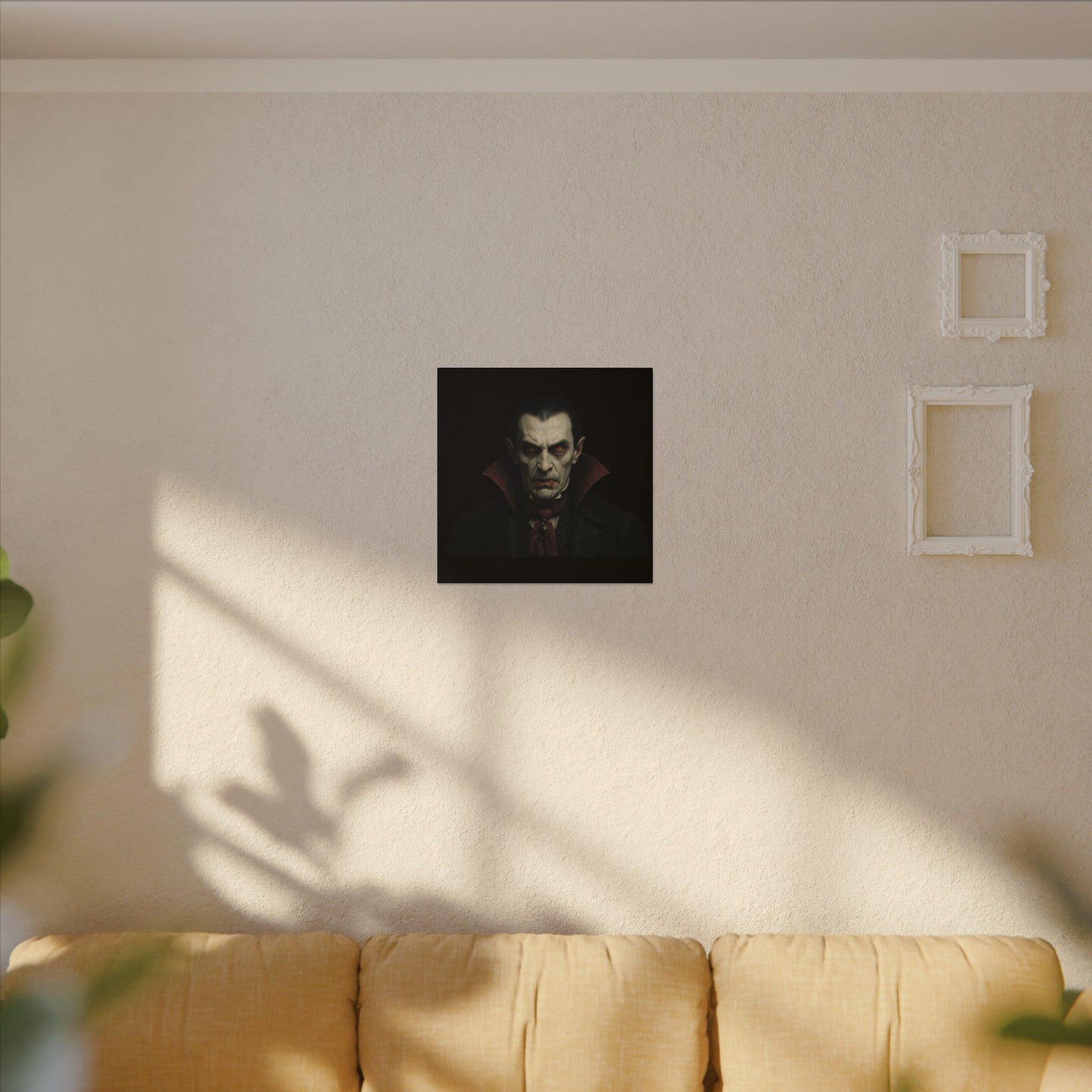 Vampire Portrait Canvas Wall Art – Gothic Dracula Matte Stretched Print