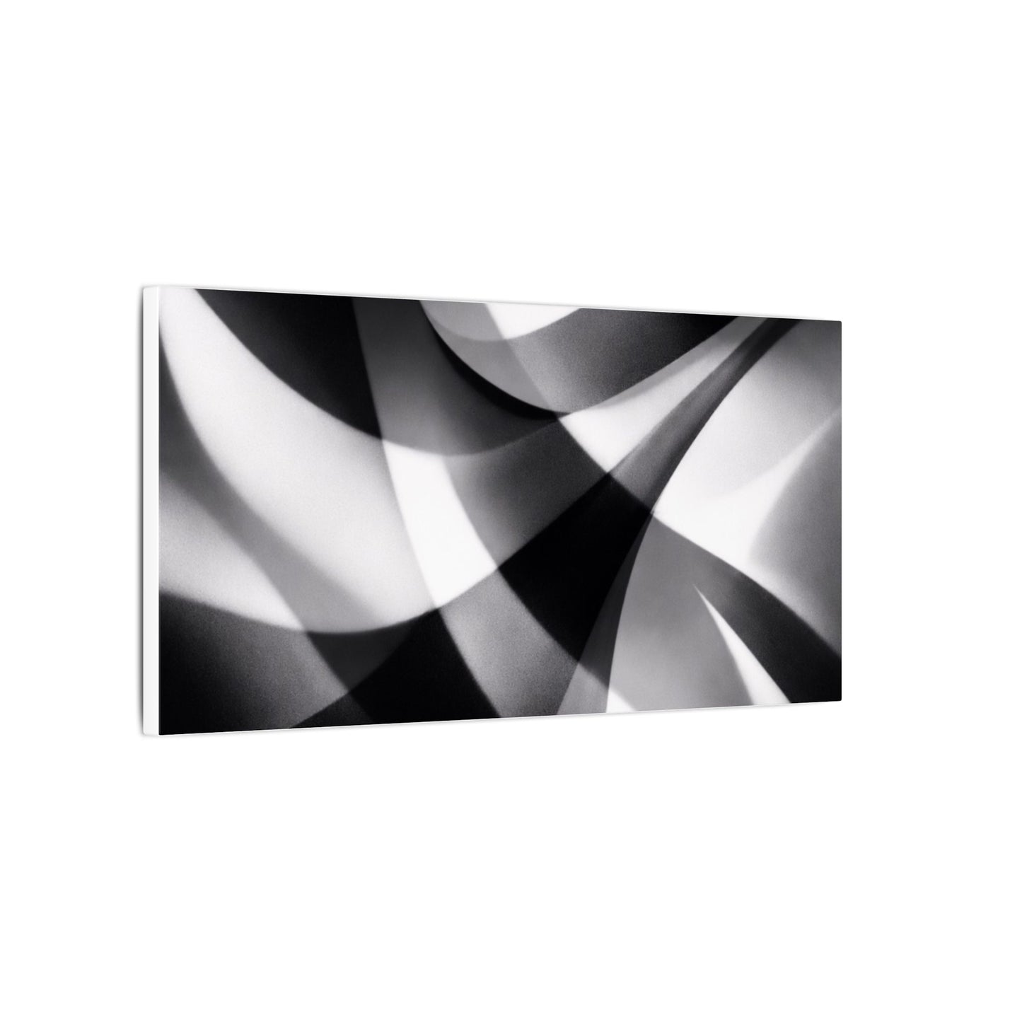 Abstract Black and White Swirl Matte Canvas