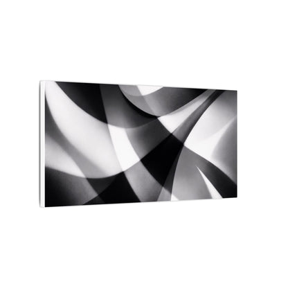 Abstract Black and White Swirl Matte Canvas