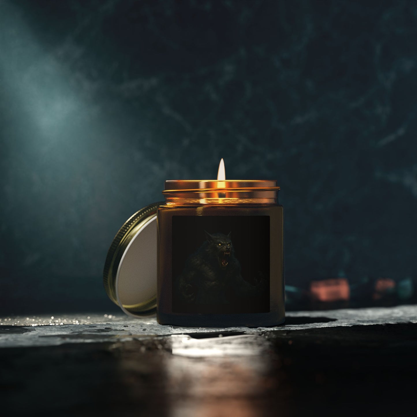 Mystical Creature Scented Candle, Hand-Poured Coconut Apricot Wax, Home Decor, Unique Gift, Halloween, Relaxation, Aromatherapy