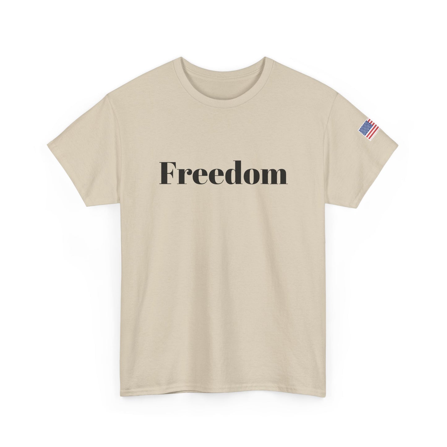 Freedom script tee | T-Shirt, American flag sleeve - TRV