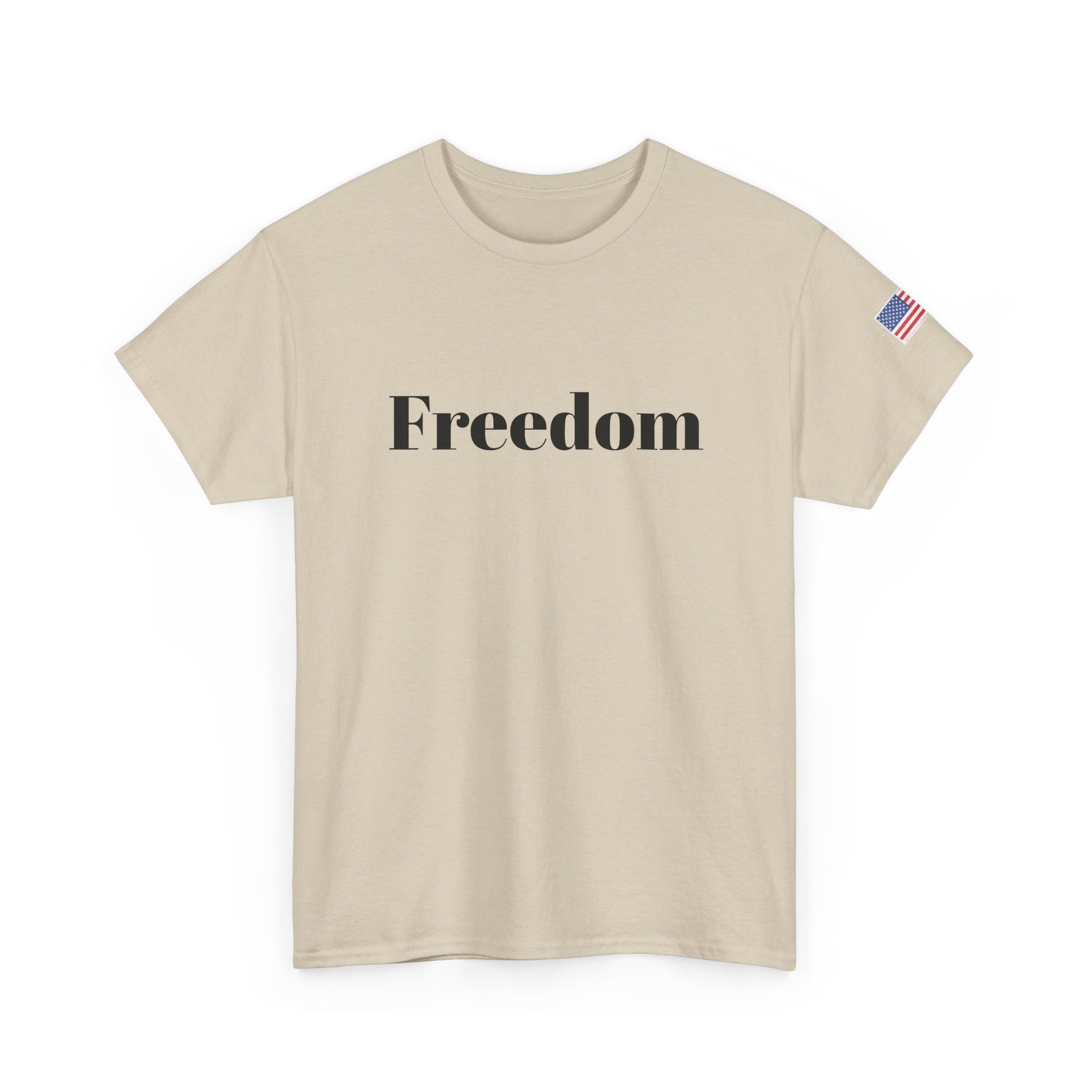 Freedom script tee | T-Shirt, American flag sleeve - TRV
