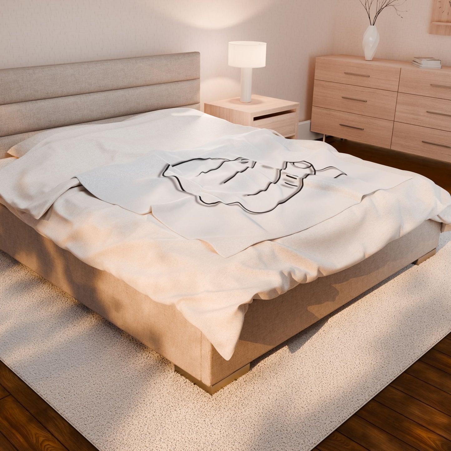 Cozy Velveteen Plush Blanket with Heart Gesture Design - Perfect for Gifts & Home Decor - TRV