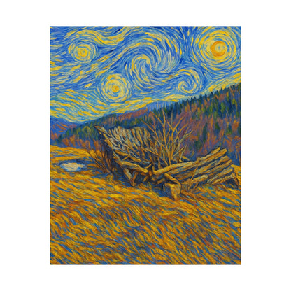 Matte Vertical Posters of Starry Night - Art Print for Home Decor, Wall Art, Gift for Art Lovers, Bacground for Celebrations - TRV
