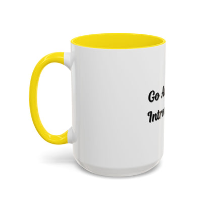 Introvert Coffee Mug - Go Away, I'm Introverting - Black Accent for Relaxing Moments - TRV