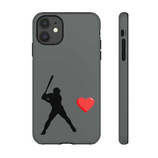 Printify Baseball Love phone case with sporty design, durable cover for sports fans, suitable as a Father's Day gift.
